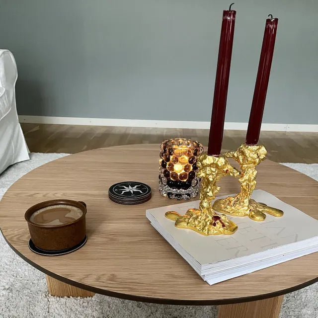 Drip Candle Holder Gold S