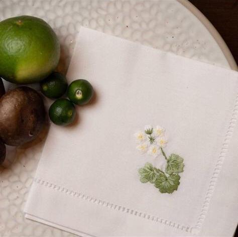 Orchid Flower Tea Napkin