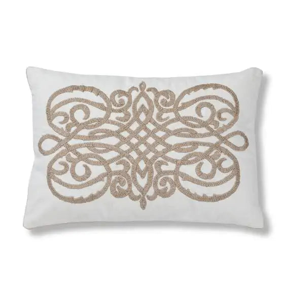 Ornament Cotton Ivory Natural Cushion Cover