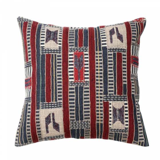 Congo Blue Cotton Cushion Cover