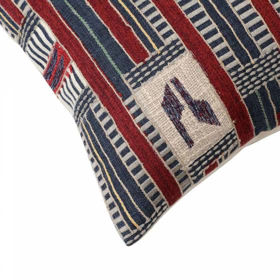 Congo Blue Cotton Cushion Cover