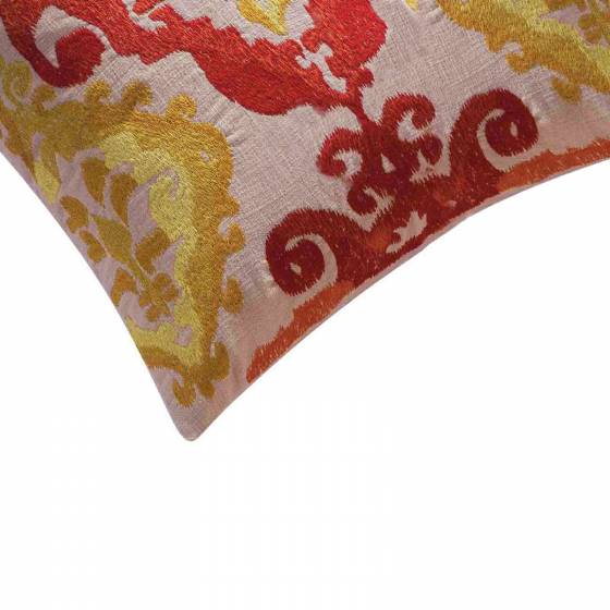 Medallion Ikat Multicolour Cotton Cushion Cover