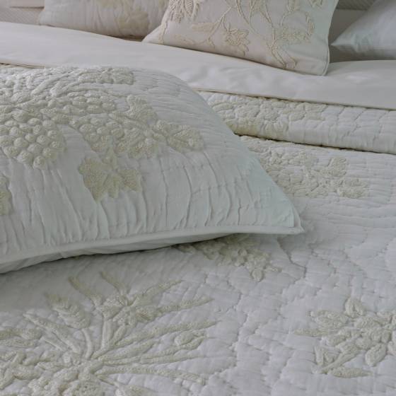 Arbour Ivory Cotton Bedspread