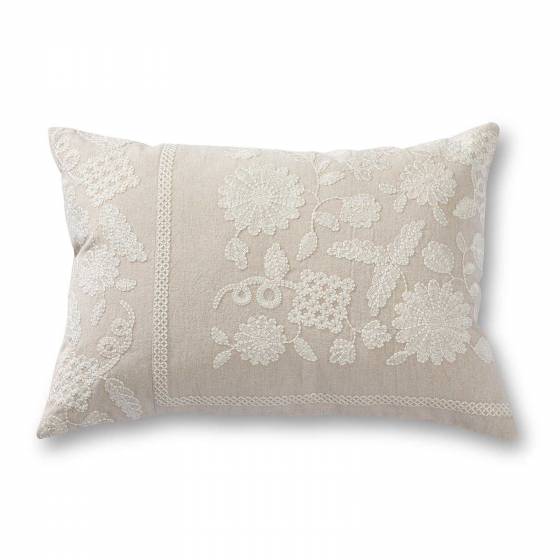 Grapewine Natural Ivory Cotton Cushion Cover
