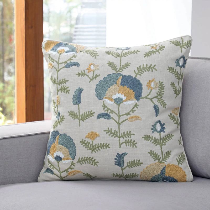 Iris Fleur Cotton Almond Multi Cushion Cover