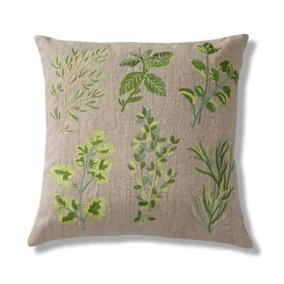 Botanica 6 Linen Natural Green Cushion Cover
