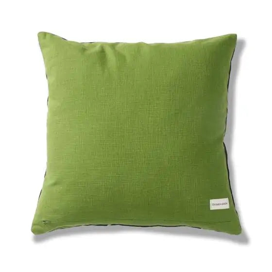 Botanica Leaves Linen Black Green Cushion Cover