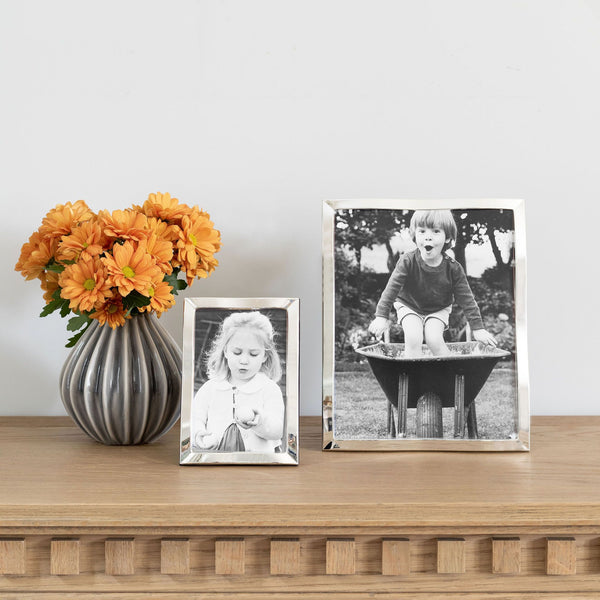 Silver Plate Wave Photo Frame