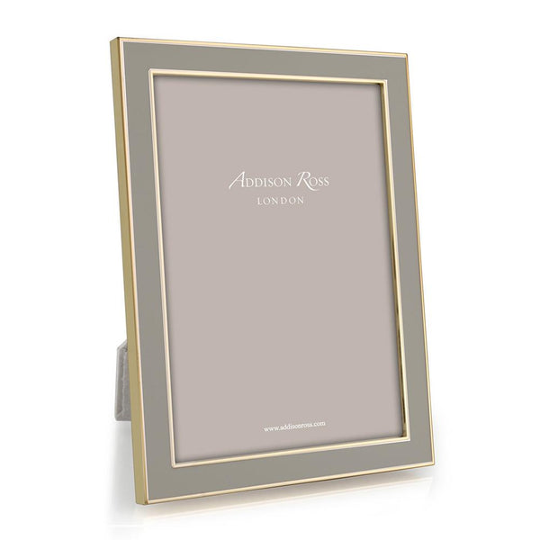 Taupe Enamel & Gold Frame